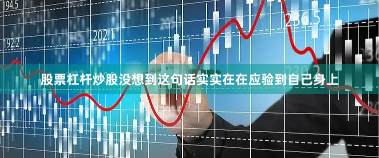股票杠杆炒股没想到这句话实实在在应验到自己身上